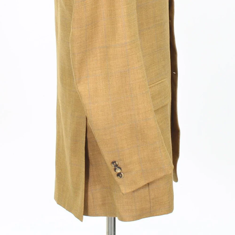 Canali 42L Brown Blazer Sport Coat Jacket 3-Button Check Y412